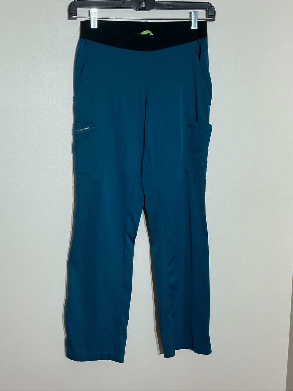 Healing Hands Small  Teal Utility Scrub Pants